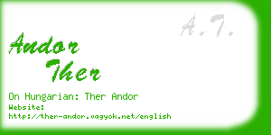 andor ther business card